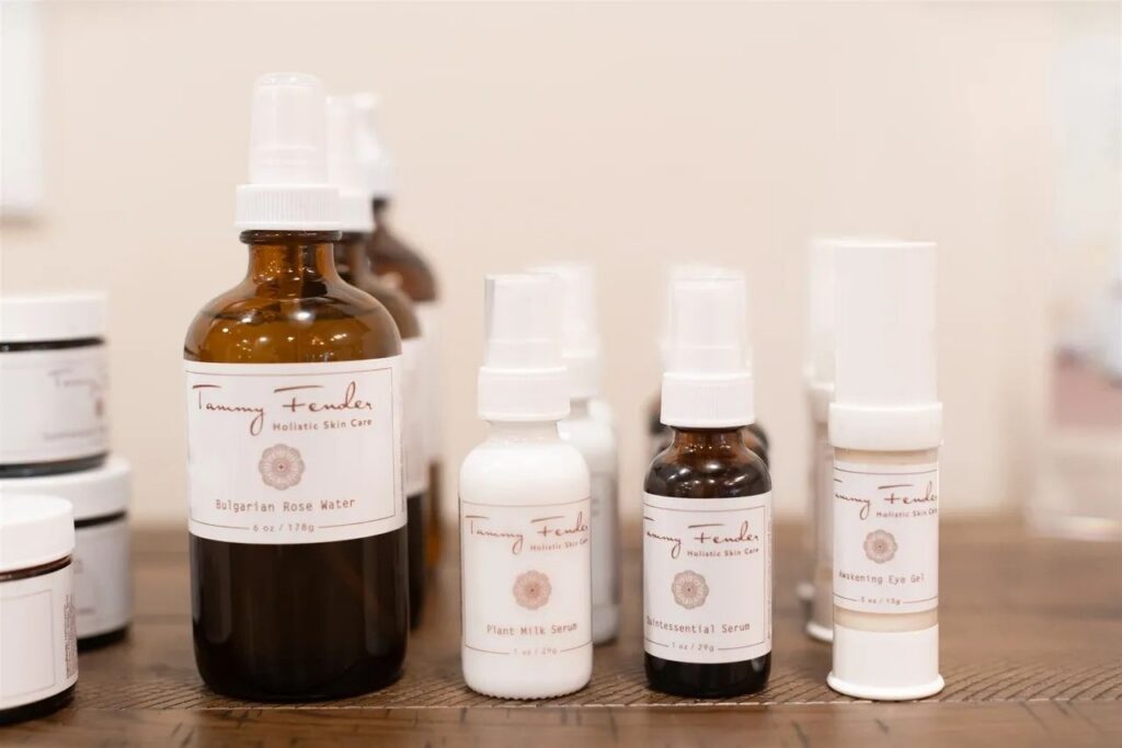 Tammy Fender holistic skin care products lineup — Bonfire Wellness